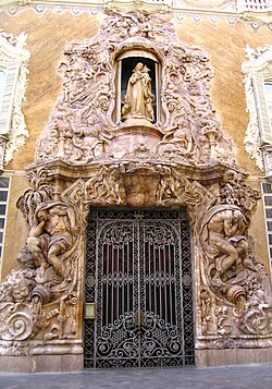 Fachada del Palacio del Marqués de Dos Aguas en Valencia