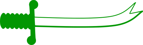 Representación estilizada de la espada Zulfiqar de Alí