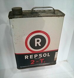 Lata de lubricante Repsol antigua