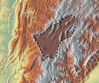Mapa detallado de la sabana de Bogotá