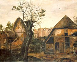 Paisaje con granja de Cornelis van Dalem, exponente del círculo bruegheliano