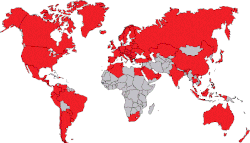 Mapa de expansión de Inditex