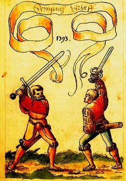 Ilustración histórica del Sempacherbrief de 1393