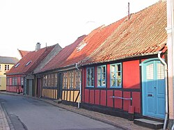 Casas antiguas en el centro de Kerteminde