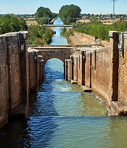El Canal de Castilla a su paso por Frómista