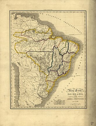 Mapa de Brasil en 1821