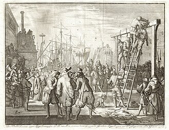 Ejecución de Pedro Pacheco durante la toma de Flesinga