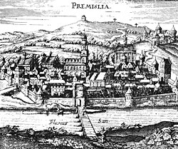 Detalle de la ciudad de Przemyśl a principios del siglo XVII
