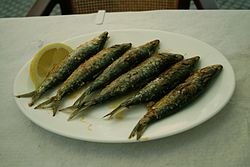 Sardinas cocinadas a la plancha en Cádiz
