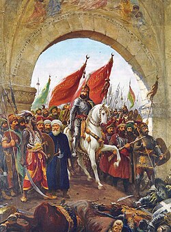 Pintura histórica que representa la entrada de Mehmed II en Constantinopla