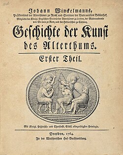 Portada de la Historia del arte de la Antigüedad
