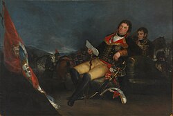 Manuel Godoy como vencedor de la guerra de las Naranjas por Goya.