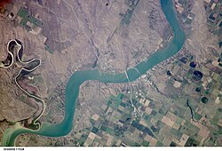 Desembocadura del río Blanco y el río Missouri