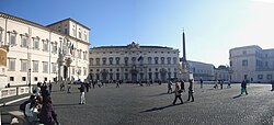 Vista de la Plaza del Quirinal en Roma