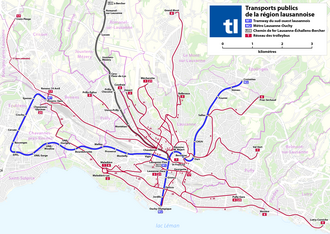 Plano esquemático del trazado de las líneas del metro