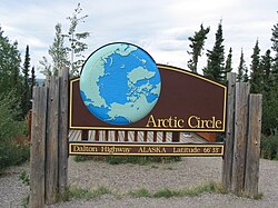 Señal de la autopista Dalton en Alaska