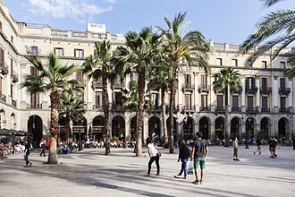 Vista general de la Plaza Real de Barcelona