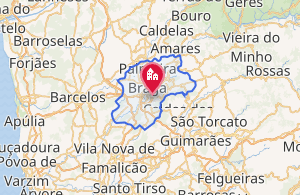 Mapa general de la región de Braga