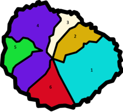 Mapa de los municipios de La Gomera