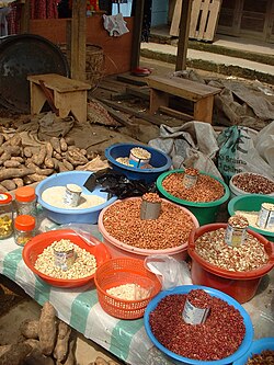 Legumbres en un mercado