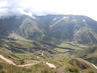 Paisaje desde la Cuesta del Obispo en la provincia de Salta (Argentina)