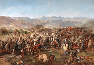Pintura al óleo de la Batalla de Las Navas de Tolosa por Van Halen