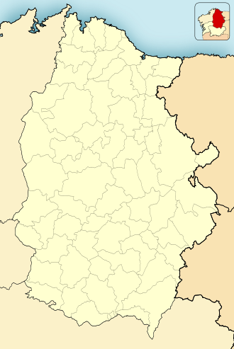 Mapa de localización en la provincia de Lugo