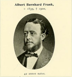 Retrato histórico del botánico alemán Albert Bernhard Frank.