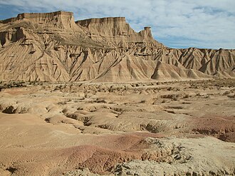 Cárcavas en las Bardenas Reales, España