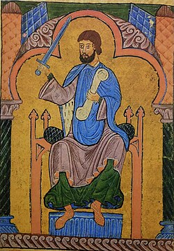Miniatura medieval del conde Raimundo de Borgoña