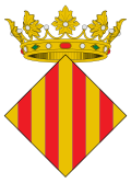 Representación heráldica y escudo tradicional del Reino de Valencia.