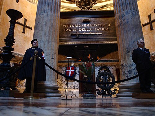 Tumba de Víctor Manuel II ubicada en el Panteón de Roma