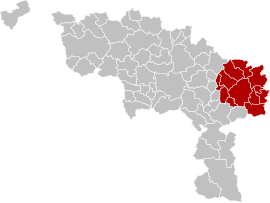 Representación gráfica de la división territorial en Bélgica
