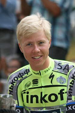 Retrato del ciclista Michael Valgren