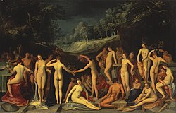 Pintura Jardín del Amor de Van Mander