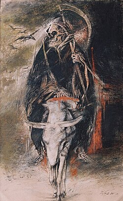 La Parca interpretada artísticamente por Antonio García Vega