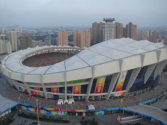 Vista panorámica del Estadio de Shanghái