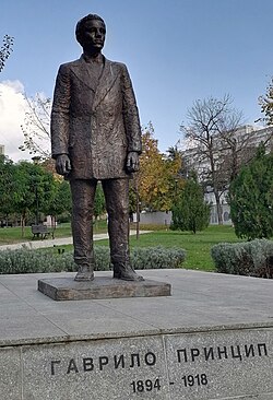 Estatua de Gavrilo Princip en Belgrado