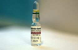 Ampolla de morfina utilizada en entornos clínicos