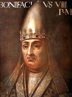 Retrato de Bonifacio VIII por Cristofano dell'Altissimo