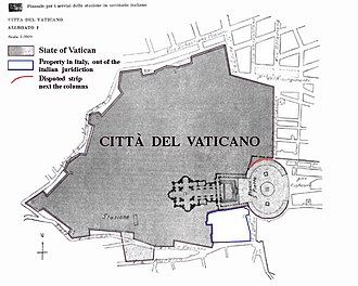 Mapa del territorio del Estado de la Ciudad del Vaticano