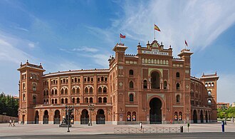 Fachada principal de la Plaza de Toros de Las Ventas