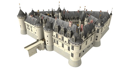 El Grand Château de Chantilly antes de las reformas de Mansart