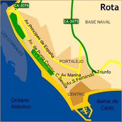 Plano histórico de la villa de Rota