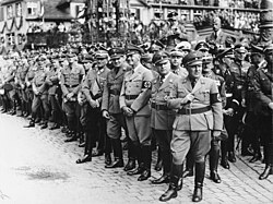 Dirigentes del Partido Nazi en el Congreso de 1938