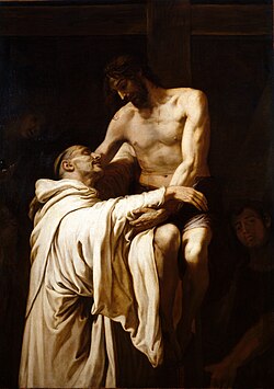 Cristo abrazado a San Bernardo, de Francisco Ribalta, 1625-1627