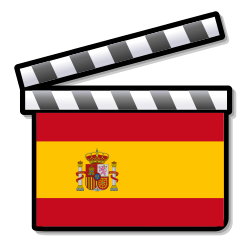 Claqueta con la bandera de España