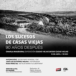 Cartel conmemorativo del 90 aniversario de los Sucesos de Casas Viejas