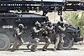 Soldados del grupo GIGN en una feria de defensa