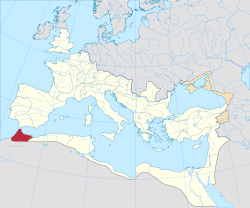 Mapa de la ubicación de la Mauritania Tingitana